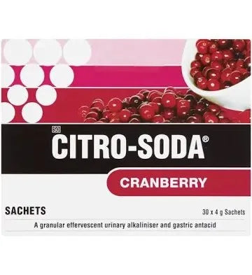 CITRO SODA SACHETS 30 CRANBERRY